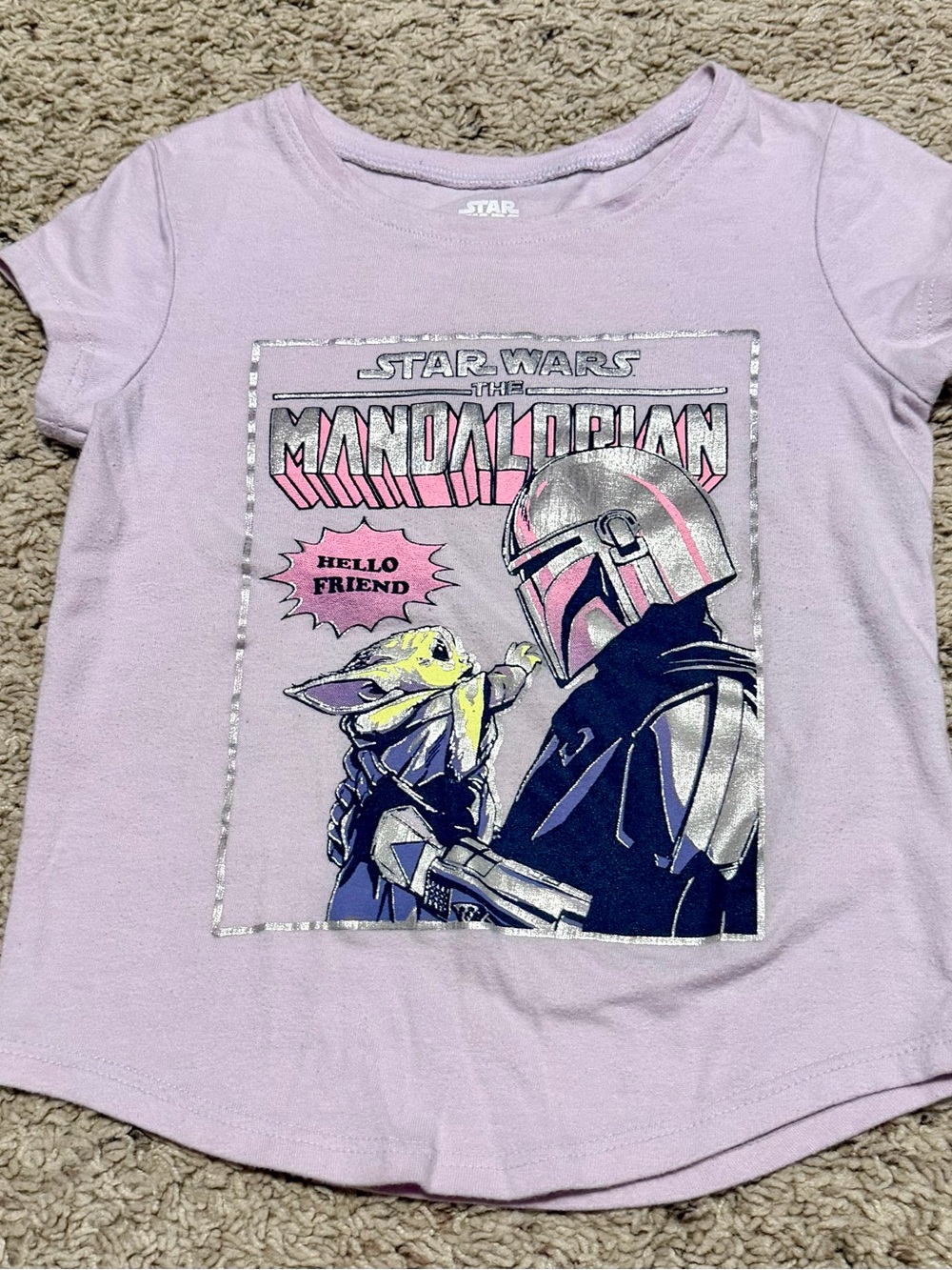 Star Wars Lilac The Mandalorian & Grogu Graphic Tee